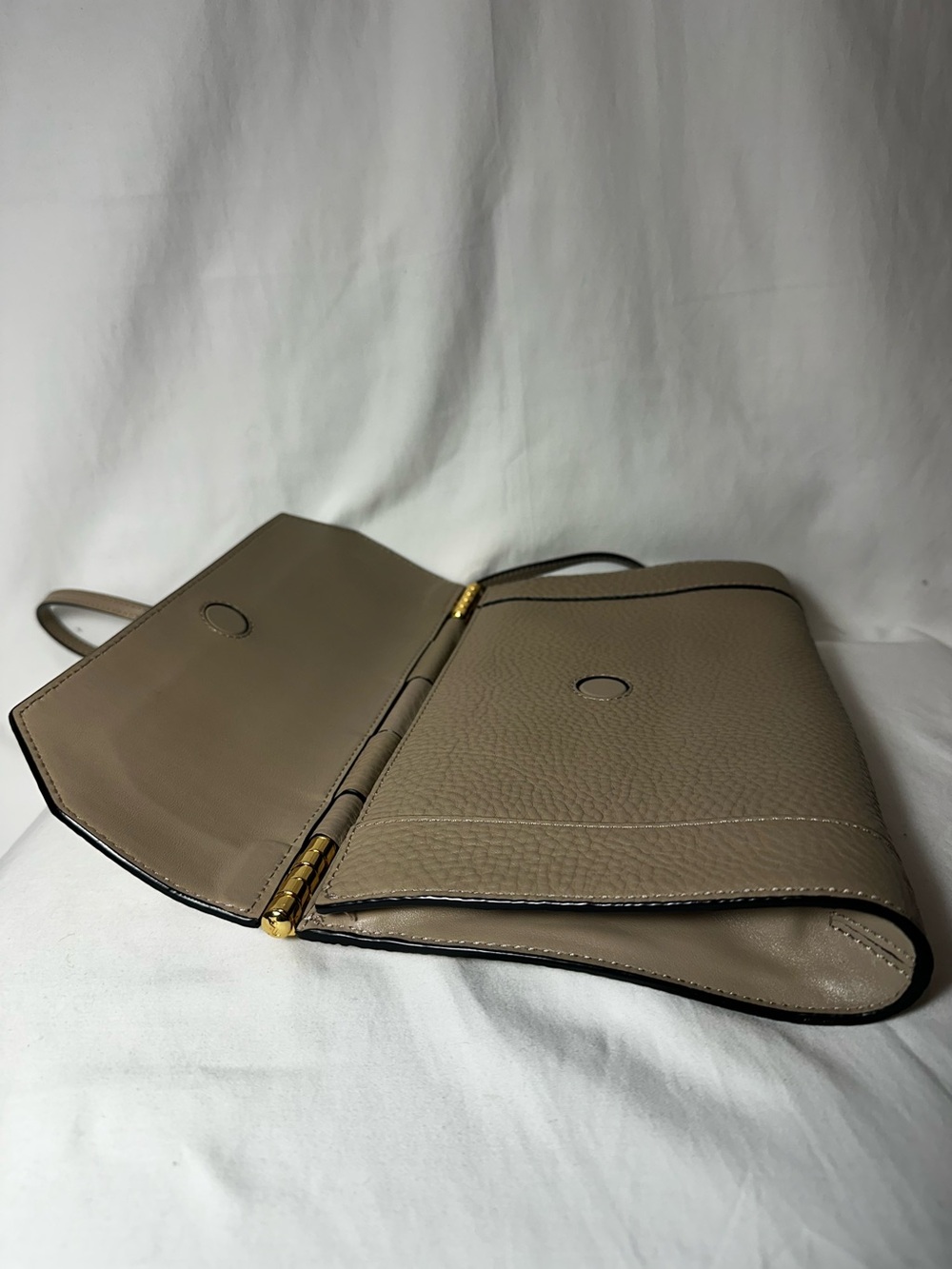 Mackage Beige Pebbled Leather Clutch/Shoulder Bag View 5